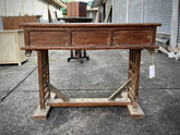 Antique Vintage Indian Hand Carved Solid Wood Console Hall Table